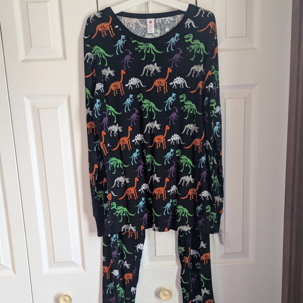 Women's Halloween Dinosaur Print Pajama Set